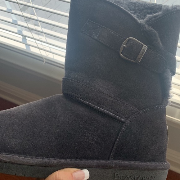 Bearpaw Charcoal Gray Boots SIZE 9 - Picture 9 of 12